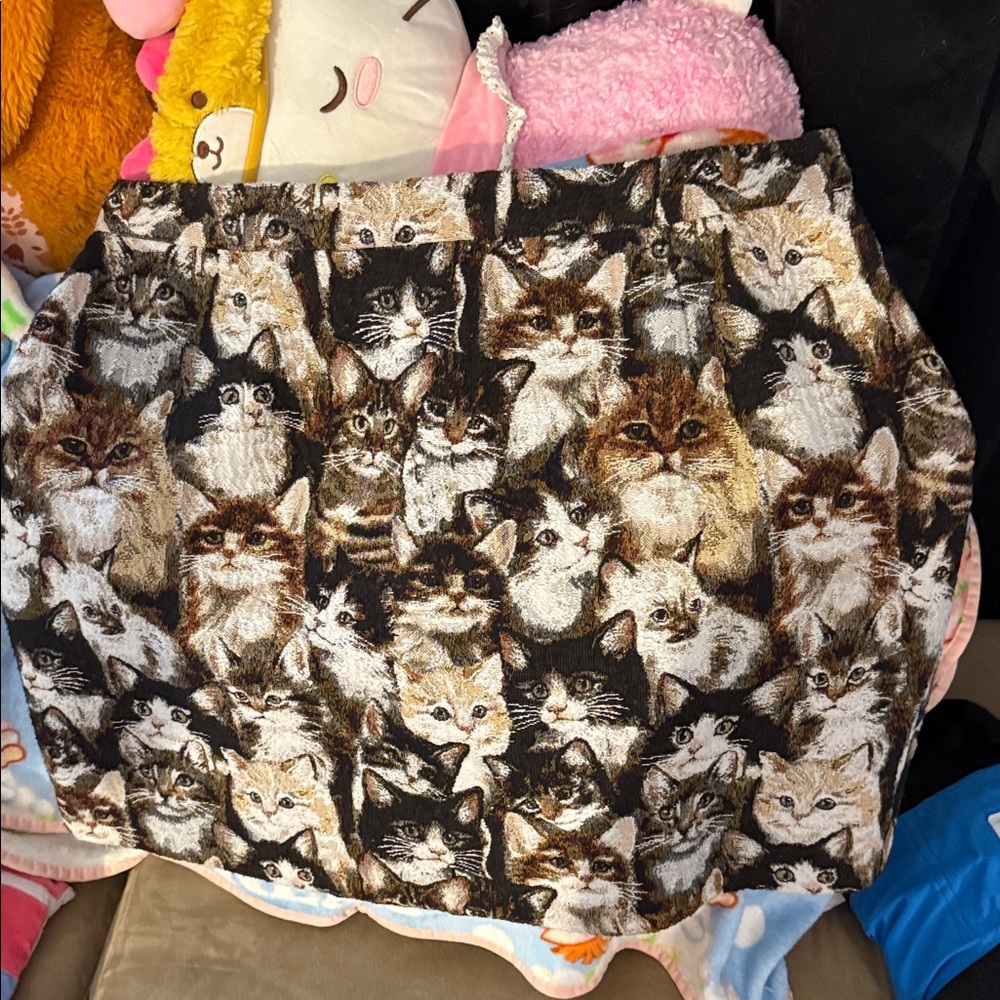 Modcloth cat tapestry print skirt. Hardly worn, no stretch, fully lined.